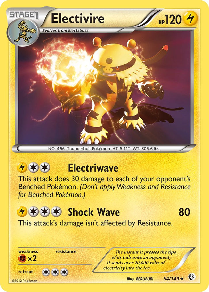 Electivire (54/149) (Theme Deck Exclusive) [Black &amp; White: Boundaries Crossed] 