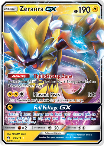 Zeraora GX (86/214) [Sun &amp; Moon: Lost Thunder] 