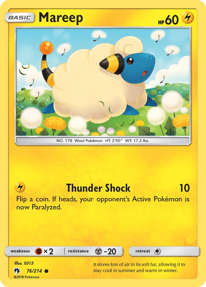 Mareep (76/214) [Sun &amp; Moon: Lost Thunder] 