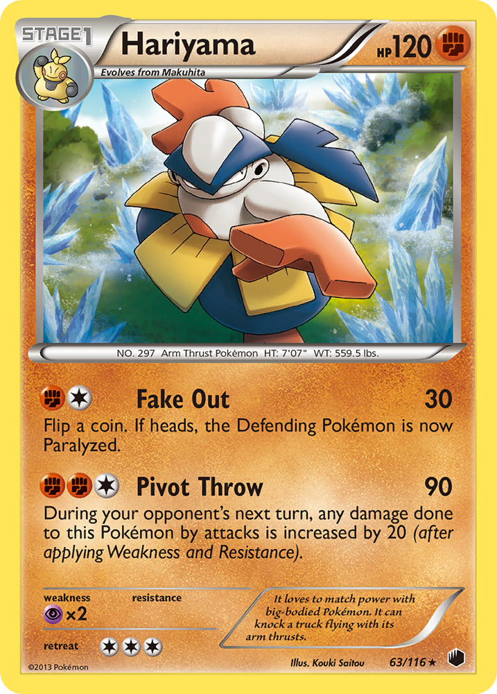 Hariyama (63/116) [Black &amp; White: Plasma Freeze] 