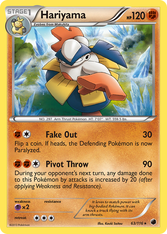 Hariyama (63/116) [Black &amp; White: Plasma Freeze] 