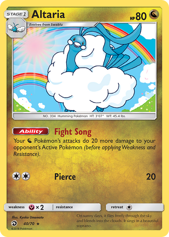 Altaria (40/70) [Sun &amp; Moon: Dragon Majesty] 