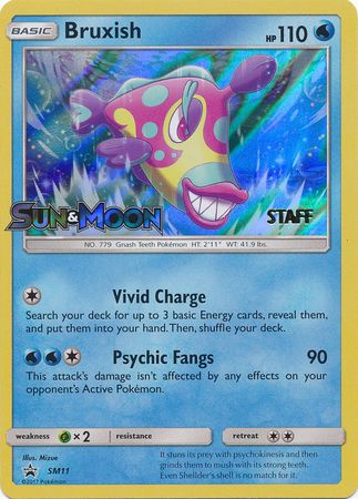 Bruxish (SM11) (Staff Prerelease Promo) [Sun &amp; Moon: Black Star Promos] 