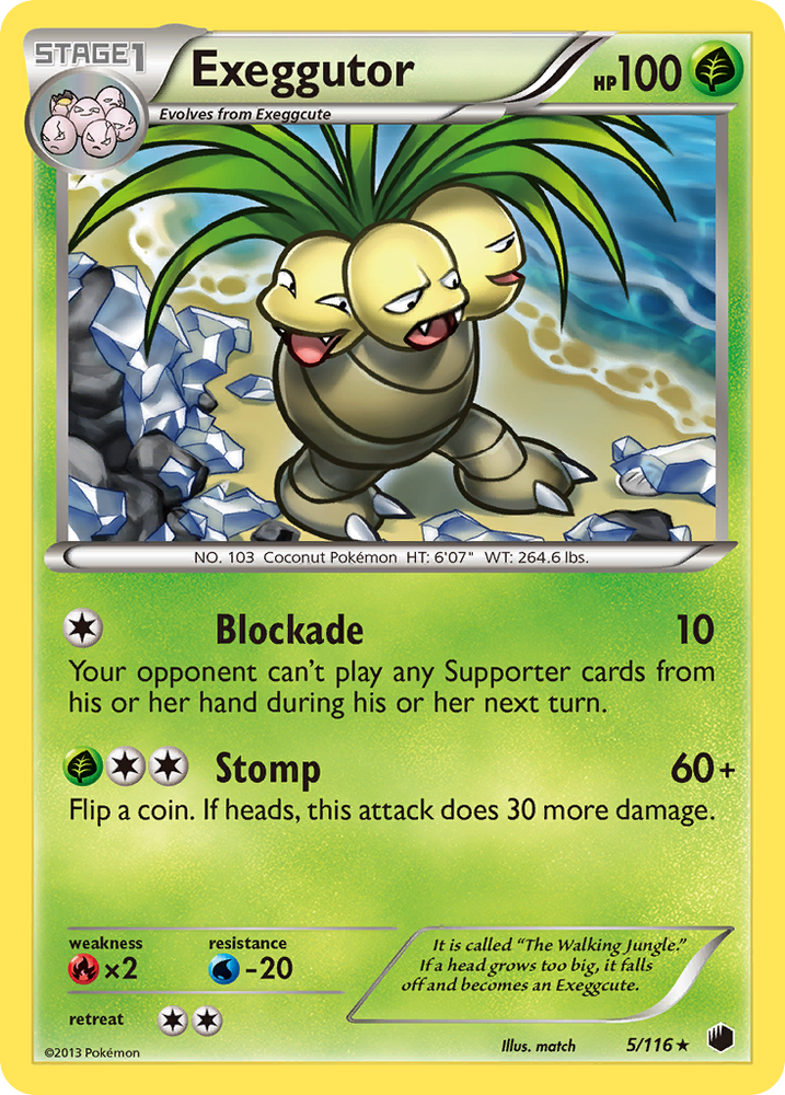Exeggutor (5/116) [Black &amp; White: Plasma Freeze] 