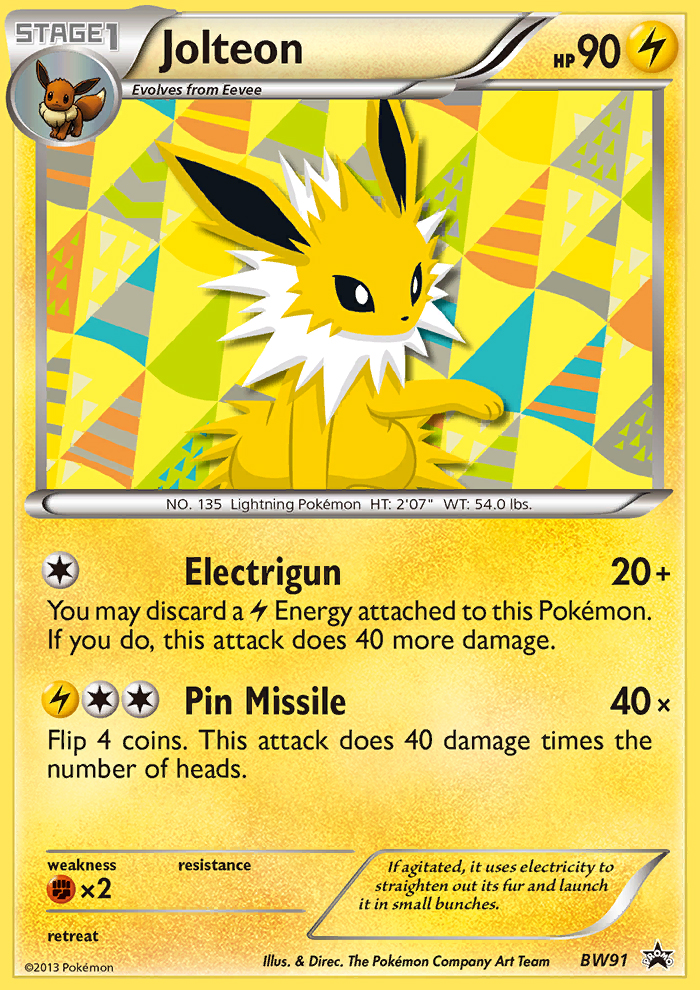 Jolteon (BW91) [Black &amp; White: Black Star Promos] 
