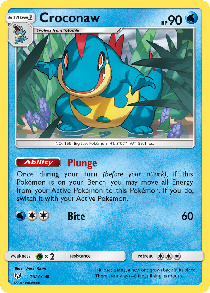 Croconaw (19/73) [Sun &amp; Moon: Shining Legends] 