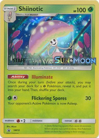 Shiinotic (SM10) (Staff Prerelease Promo) [Sun &amp; Moon: Black Star Promos] 