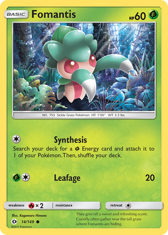 Fomantis (14/149) [Sun &amp; Moon: Base Set] 