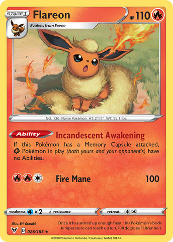 Flareon (026/185) [Sword &amp; Shield: Vivid Voltage] 