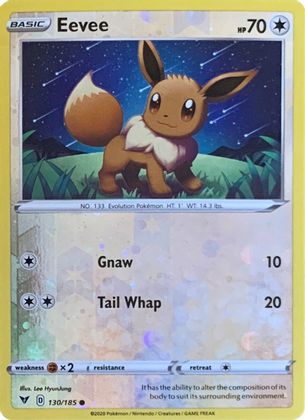 Eevee (130/185) (Reverse Cosmos Holo) [Sword &amp; Shield: Vivid Voltage] 