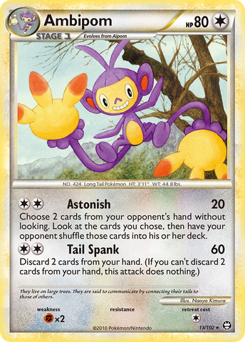 Ambipom (13/102) [HeartGold &amp; SoulSilver: Triumphant] 