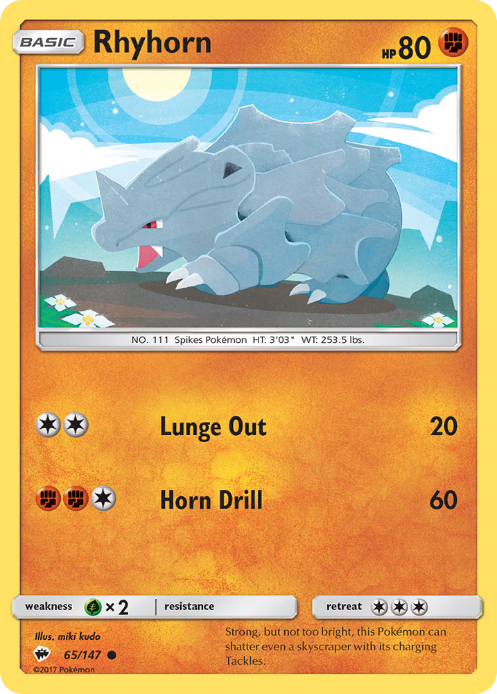 Rhyhorn (65/147) [Sun &amp; Moon: Burning Shadows] 