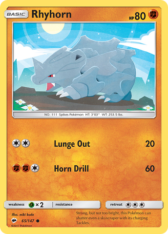 Rhyhorn (65/147) [Sun &amp; Moon: Burning Shadows] 