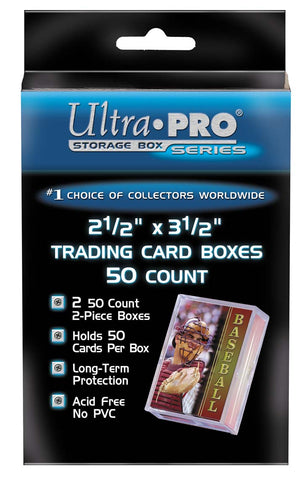 Ultra PRO: Trading Cards Boxes - 50 count (2 1/2" x 3 1/2")