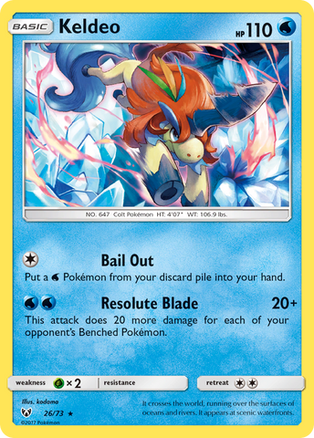 Keldeo (26/73) [Sun &amp; Moon: Shining Legends] 