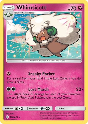 Whimsicott (148/236) [Sun &amp; Moon: Cosmic Eclipse] 