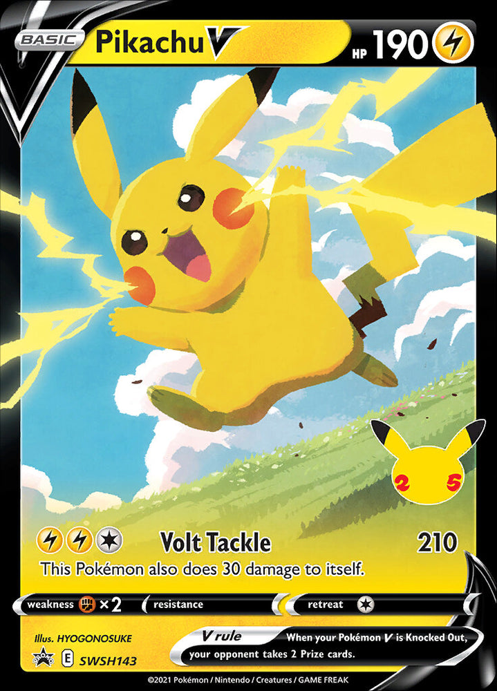 Pikachu V (SWSH143) (Celebrations) [Sword &amp; Shield: Black Star Promos] 