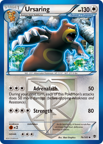 Ursaring (76/101) [Black &amp; White: Plasma Blast] 