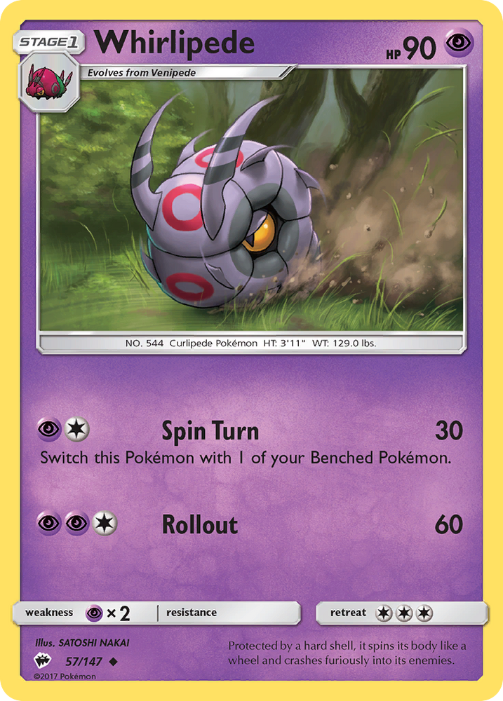 Whirlipede (57/147) [Sun &amp; Moon: Burning Shadows] 