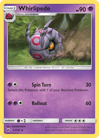 Whirlipede (57/147) [Sun &amp; Moon: Burning Shadows] 