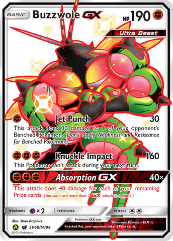 Buzzwole GX (SV68/SV94) [Sun &amp; Moon: Hidden Fates - Shiny Vault] 