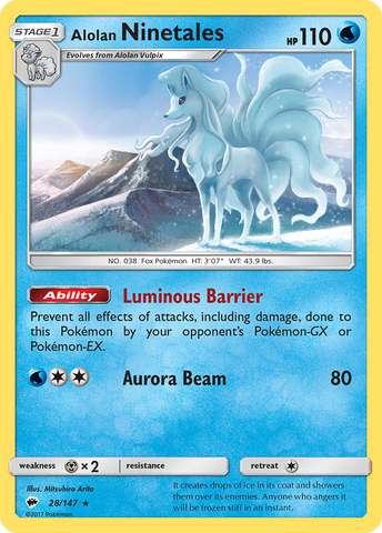 Alolan Ninetales (28/147) [Sun &amp; Moon: Burning Shadows] 