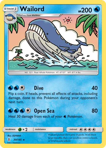 Wailord (30/145) [Sun &amp; Moon: Guardians Rising] 