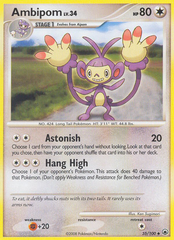 Ambipom (35/100) [Diamond &amp; Pearl: Majestic Dawn] 