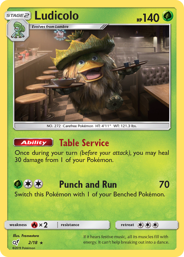 Ludicolo (2/18) [Sun &amp; Moon: Detective Pikachu] 