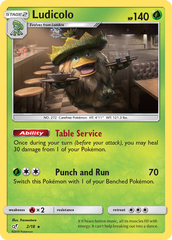 Ludicolo (2/18) [Sun &amp; Moon: Detective Pikachu] 