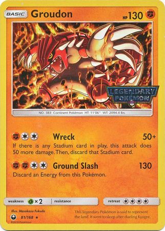 Groudon (81/168) (Cosmos Holo Gamestop Promo) [Sun &amp; Moon: Celestial Storm] 