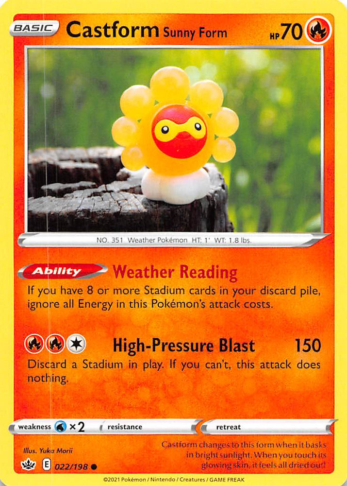 Castform Sunny Form (022/198) [Sword &amp; Shield: Chilling Reign] 