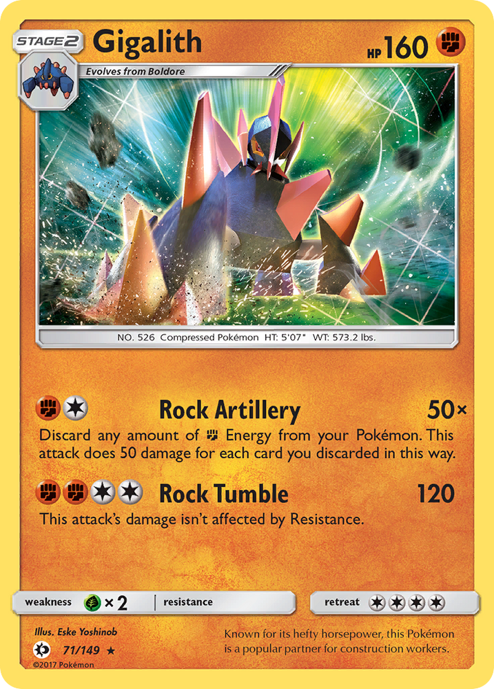 Gigalith (71/149) [Sun &amp; Moon: Base Set] 