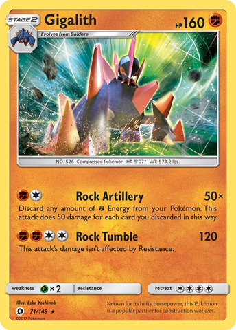 Gigalith (71/149) [Sun &amp; Moon: Base Set] 