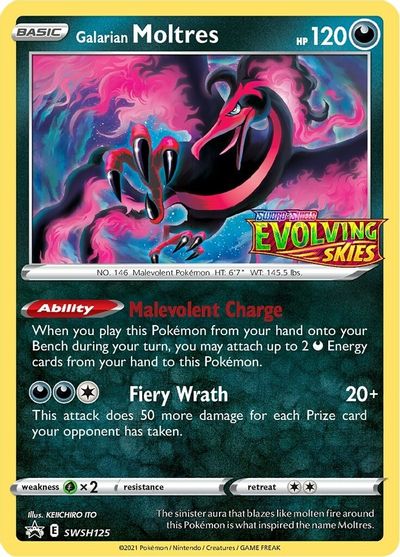 Galarian Moltres (SWSH125) (Prerelease Promo) [Sword &amp; Shield: Black Star Promos] 