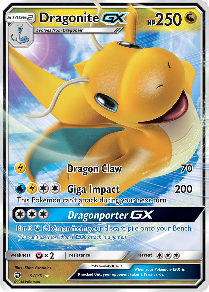 Dragonite GX (37/70) [Sun &amp; Moon: Dragon Majesty] 