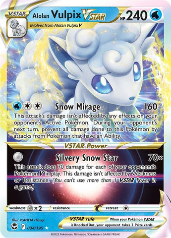 Alolan Vulpix VSTAR (034/195) [Sword &amp; Shield: Silver Tempest] 