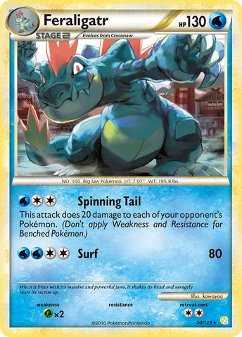 Feraligatr (20/123) (Theme Deck Exclusive) [HeartGold &amp; SoulSilver: Base Set] 