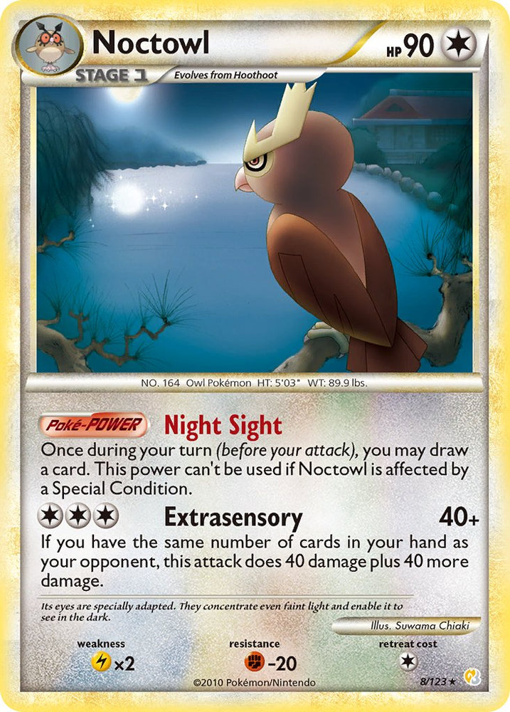 Noctowl (8/123) (Theme Deck Exclusive) [HeartGold &amp; SoulSilver: Base Set] 