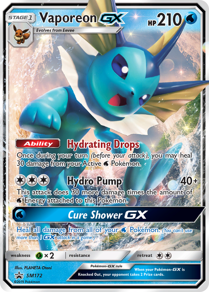 Vaporeon GX (SM172) [Sun &amp; Moon: Black Star Promos] 