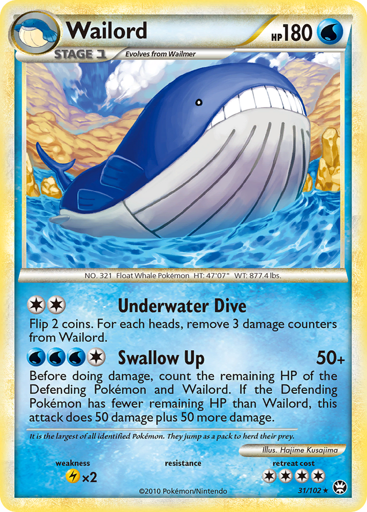 Wailord (31/102) [HeartGold &amp; SoulSilver: Triumphant] 