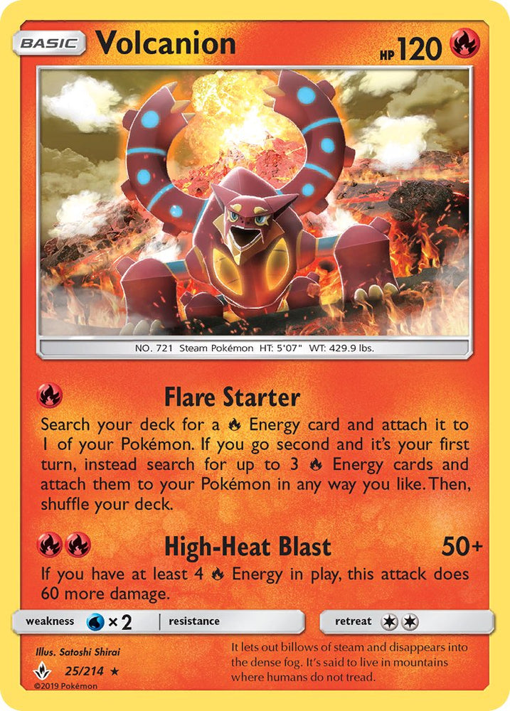 Volcanion (25/214) (Theme Deck Exclusive) [Sun &amp; Moon: Unbroken Bonds] 