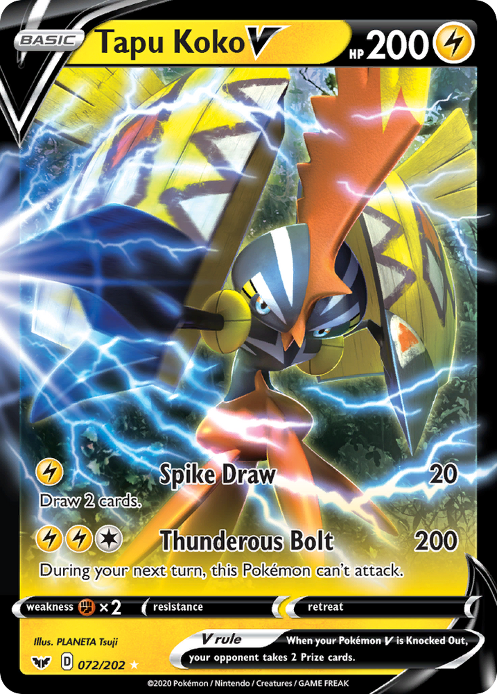 Tapu Koko V (072/202) [Sword &amp; Shield: Base Set] 