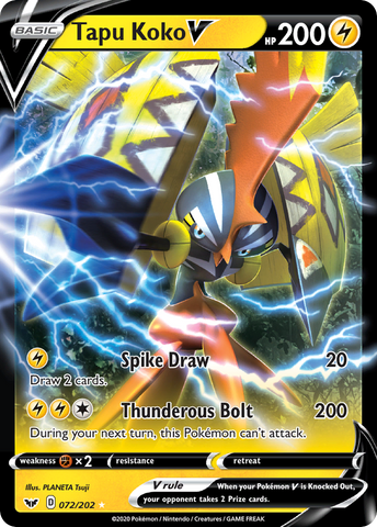 Tapu Koko V (072/202) [Sword &amp; Shield: Base Set] 