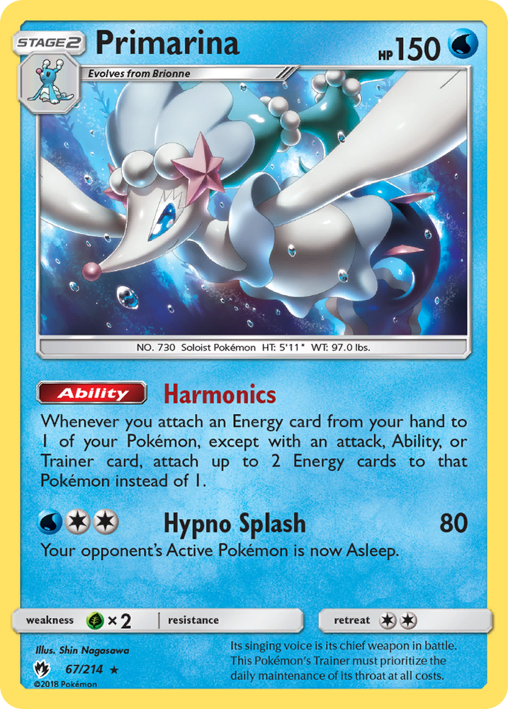 Primarina (67/214) [Sun &amp; Moon: Lost Thunder] 