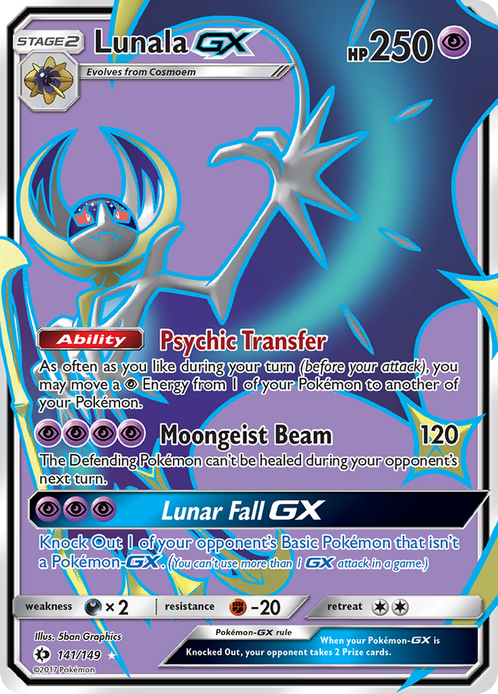 Lunala GX (141/149) [Sun &amp; Moon: Base Set] 