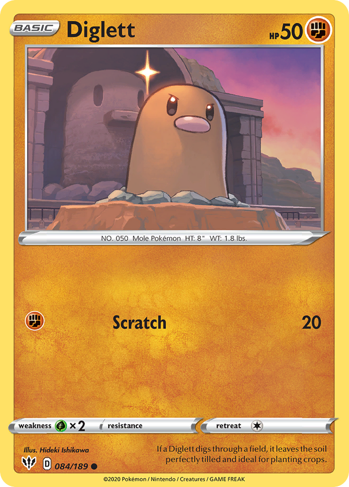 Diglett (084/189) [Sword &amp; Shield: Darkness Ablaze] 