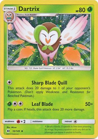 Dartrix (10/149) (Cosmos Holo) [Sun &amp; Moon: Base Set] 