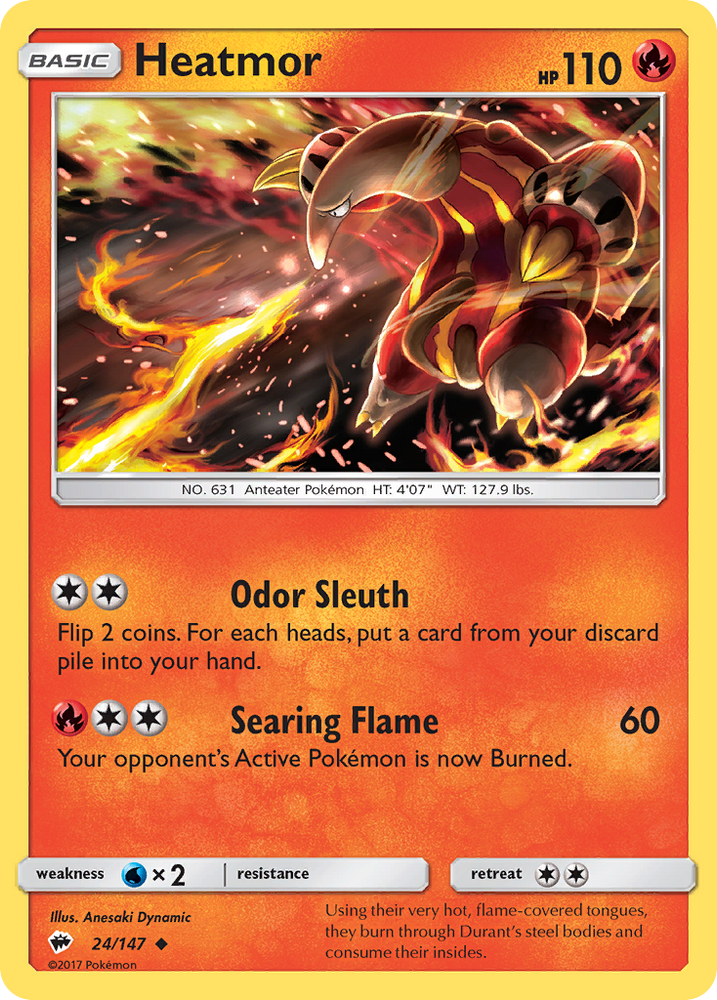 Heatmor (24/147) [Sun &amp; Moon: Burning Shadows] 