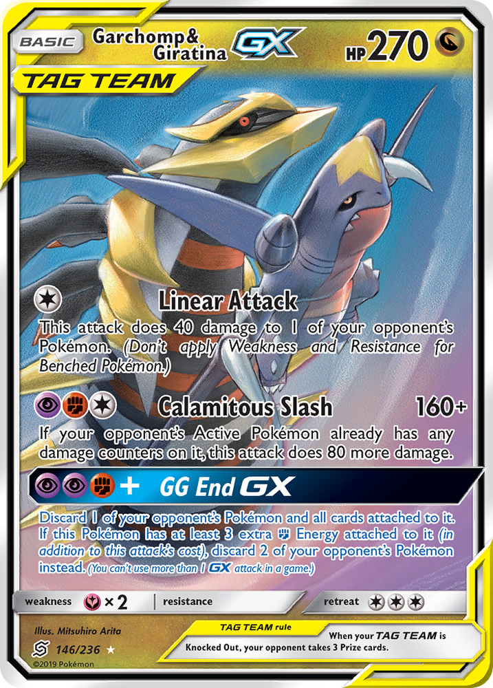 Garchomp &amp; Giratina GX (146/236) [Sun &amp; Moon: Unified Minds] 